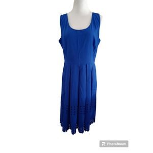 Brixon Ivy Women Small Dress Blue Tank Sleeveless Woven Lined Keyhole Back 10241